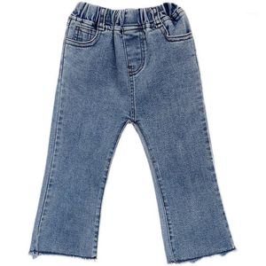Джинсы девочек разжиганные брюки, западный стиль, модные джинсы, весенние и осень детский ребенок все-матч P5683