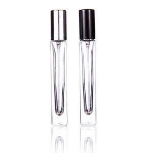 10st tjock glas parfymflaska Tom ml Spray Kvinnor Makeup Container Atomizer Parfum flaska Guld Silver Black Cap Förpackning