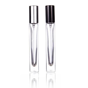 10pcs Thick Glass Perfume Bottle Empty 10ml Spray Women Makeup Container Atomizer Parfum Vial Gold Silver Black Cap Packaging