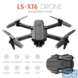 LS XT6 4K HD Dual Camera Drone ، FPV Mini Beginner UAV Toy ، محاكاة ، رحلة المسار ، تحريض الجاذبية ، تعليق الارتفاع ، التقاط صورة بواسطة Gesture ، هدية Kid ، 3-1