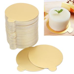 Gold Mousse Cardboard Base Mousse Paper Take Tray Pad Держатель Прямоугольная Базовая Доска для выпечки Инструменты 100 шт. / Лот