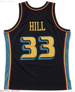 Custom genähte Grant Hill Black 1998-99 Swingman Jersey XS-6XL Mens Throwbacks Basketball Trikots billige Männer Frauen Jugend Jer