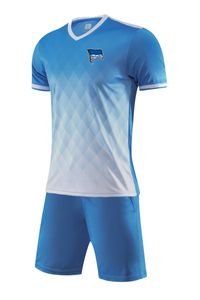 Hertha BSC Herren-Kinder-Freizeit-Heimtrikots, Trainingsanzüge, schnell trocknendes Kurzarm-Sportshirt, Outdoor-Sport-T-Shirts, Top-Shorts