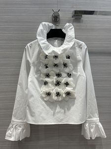 Heavy industry embroidery version 22 early spring new court style lace collar Beaded shirt