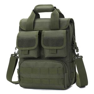 Män Taktisk handväska Laptop Militärväska Axel Crossbody Väskor Kamouflage Molle Jakt Camping Vandring Sport Utomhus Xa318d 220104