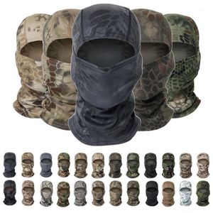 Cykla kepsar Masker Camouflage Balaclava Full Face Scarf Mask Vandring Jakt Army Bike Militär Head Cover Tactical Cap Men Bandana