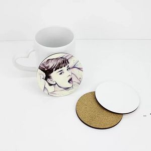 DHL 5 Styles DIY Sublimation Blank Cup Mat MDF Wooden Insulated Cups Coasters Kitchen Accessories Mats Bar Mug Drink Pads 1.21