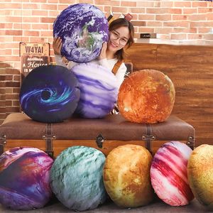 Cuscino pianeta 3D Sistema solare Sole Luna Terra Cuscino decorativo per camera dei bambini Divano letto Cuscino regalo per ragazzo Sole Luna Terra Y200723