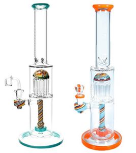 Урожай Цунам Pulsar 15 дюймов космическое дерево Perc Glass Bong Cokah Water Pipe Bubbler Heady Oil DAB Буровые установки могут поставить логотип клиента