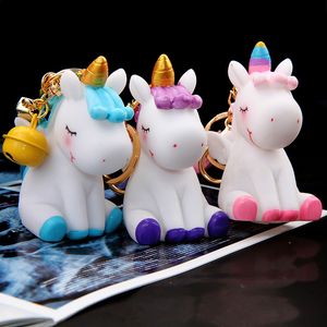 Cell Phone Straps Charms Cartoon Unicorn Keychain Doll Plush Bag Pendant Women Car Key Chain Cute Creative Business Promotional Conference Gift