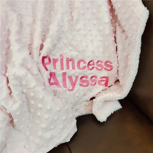 Имя Персонализированные новорожденные Baby Booket Prewdling Baby Bedging Set Swaddle Мягкий флисовый малыш кровати кровать коляска одеяло LJ201014