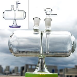 インフィニティウォーターフォールボッツ喫煙パイプホーブーズの可逆的な重力14mmの女性共同DABリグガラスユニークなデザイン水オイルリグ