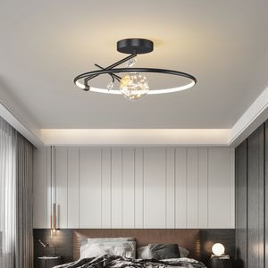 Runde Nordic Schlafzimmer Decke Licht Einfache Schwarz Gold Warme Zimmer Studie Lampe Led Decken Lampen Moderne Lichter Wohnzimmer Beleuchtung