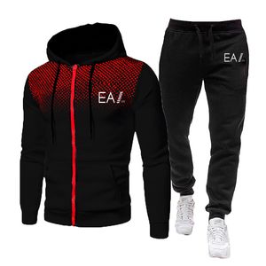 Zupełnie nowy drożdżowy mody mody Casual Track Casual Track Poliester Fabric Zipper Cardigan Sportswear i Spodnie sportowe