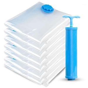Storage Bags 1Pcs Vacuum Compression Bag Home Transparent Foldable Clothing Pillow Quilt Organizer Travel Seal