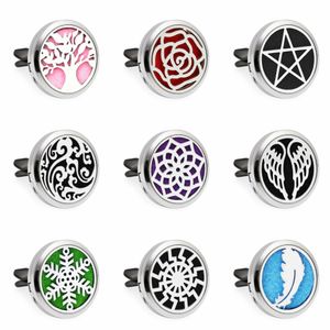 Angel Wing Essential Oil Car Vent Clip Powietrza Odświeżacz Dyfuzor Locket Car Aromaterapia Perfumy Medalion z 10 sztuk Wkładki