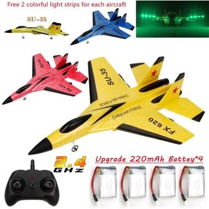 2.4G RC Glider SU35 Fixed Wing Airplane Hand Throwing EPP Foam Dron Electric Radio Remote Control Outdoor Plane Toys For Boys 220216