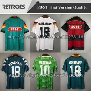 1988 1990 KLINSMANN Retro Soccer Jerseys men 1994 Matthaus Futbol Camisa home Matthaus 88 90 94 в гостях Classic 1996 2014 Футболка