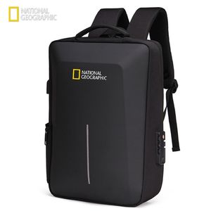 NATIONAL GEOGRAPHIC Stöldskyddad bärbar datorväska Vattentät USB-laddning 15,6 tums dagsäck Mochila EVA Stötskydd 220309