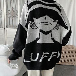 Men's Sweaters Japanese Style Anime Printing Sweater Men Harajuku Hip Hop Streetwear Clothing Pullover O-neck Fashion Casual Male Sweaters1