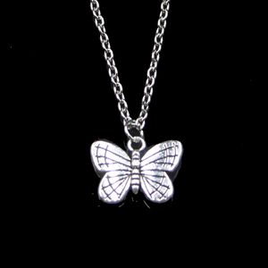 Moda 18 * 14mm Dupla Face borboleta pingente de link cadeia para colar feminino gargantilha presente de festa de jóias criativas