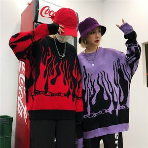 Winter Ins Hot Harajuku Vintage Hip-hop Crew Neck Loose Hoodie Long Sleeves Pullover for Girls or Boys Couples Street Cool Sweater