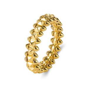 S925 anel de rebite de luxo prata personalidade simples estilo punk hip hop alta qualidade temperamento feminino anéis tridimensionais móveis
