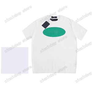 22ss Erkek Kadın Tasarımcılar Örme T-shirt T-Shirt Tee Jakarlı Mektubu Kısa Kollu Adam Ekip Boyun Paris Moda Streetwear Mavi XS-L