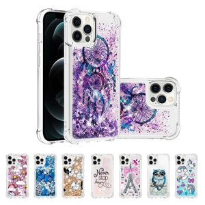 Caso de telefone QuickSand Cartoon para iPhone 12 Pro Max Case para iPhone 11 Pro Xs Max XR 7 8 Plus Captura à prova de choque