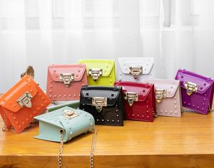 Women Bags Designer Jelly Bag Fashion Vintage Shoulder Bag Woman 2022 PVC Rivet Handbags