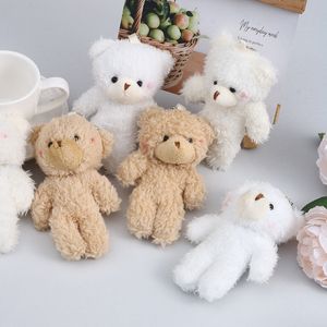 Cute Cartoon Plush Bear Keychain Baby Plush Toy Girl Bag Car Key Ring Mobile Phone Pendant Jewelry