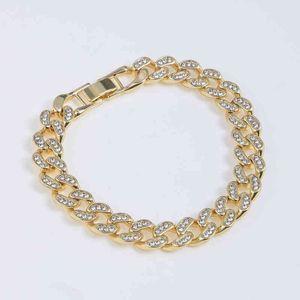 Minimalist Selfdom Cuban Sier Chain Diamond Gold Plated Bracelet Women