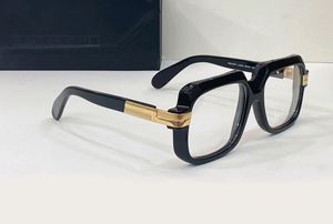 Men Black/Clear Lenses Eyeglasses Full Rim Frame 607 Women Vintage Fashion Sunglasses Frames with Box