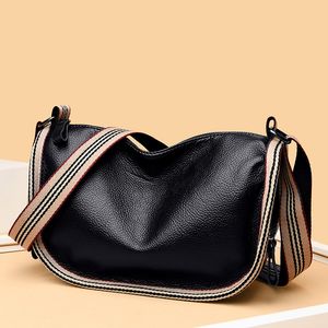 100% Genuine Leather Cowhide Woman Shoulder Bag High capacity Youth Ladies Dumpling light Wild Simple Female Daily Messenger Bag