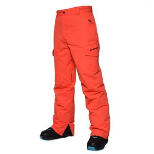 Calças de esqui homens esqui macacão à prova d'água no inverno respirável acolhedor calças de neve masculina snowborading cyf2461