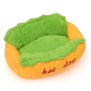 Warmes waschbares Haustier Hot Dog Bett verschiedene Größe Großes Hund Katze Kissen Haus Welpe warm