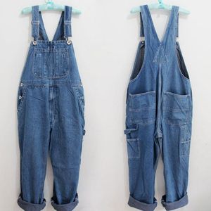 Denim Jumpsuits Men Jeans Pants Overalls Fashion Streetwear Loose Bib Pants One Piece Rompers Trousers Male Clothes Plus Size