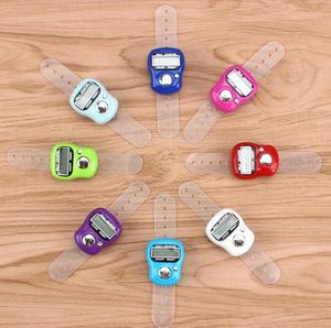 Household Sundries Mini Hand Hold Band Tally Counter LCD Digital Screen Finger Ring Electronic Head Count