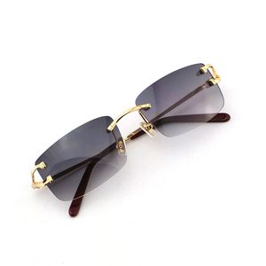 617s Sunglasses Selling Fashion Sunglasses Uv400 Protection Rimless Sunglasses for Women Adumbral Men Woman Large Square Eyeglasses