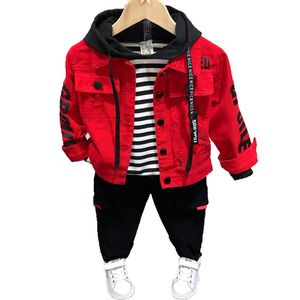 소년 데님 재킷 2021 어린이를위한 봄 가을 청바지 자켓 한국 의류 어린이 자켓 유아 아기 의류 outwear 코트