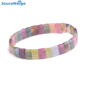 Оптовая Joursneige Full Rainbow Tourmaline Natural Stone Браслет Бусинки