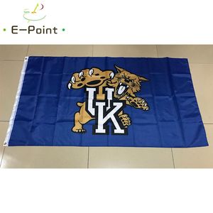 Bandiera NCAA Kentucky Wildcats 3 * 5 piedi (90 cm * 150 cm) Bandiera in poliestere Bandiera decorazione volante casa giardino bandiera Regali festivi