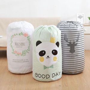 Storage Bags Portable Clothing Drawstring Pouch Pillows Quilt Blanket Bedding Organizer Closet