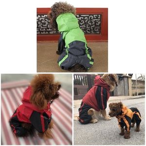 Pet Dog Roupas Rain Snow Casacos à prova d 'água Raincoats 4 pernas Raincoat para pequenos médios cães grandes fping 201030