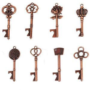 2021 Vintage Skeleton Key Bottle Opener Favors Pandent Event Birthday Giveaways Party Package DIY Supplies Ideas