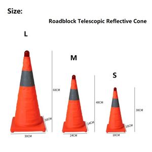 Verkehrssignal Folding reflektierender Kegel Hohe Helligkeit Roadblock Kunststoff Straßenblock Verkehrsanlagen Blinkende Warnlicht Zeichen