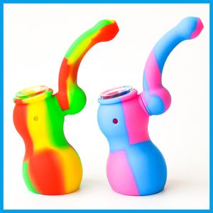 Mini Sherlock Silicone Hand Pipe Silicone Smoking Pipe Tobacco Pipe Oil Rigs dab rigs DHL free shipping