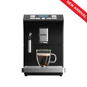 EU estoque Dafino-205 totalmente automático máquina de café expresso w / leite cheio, preto A21