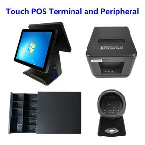 Wholesale touch cash register resale online - Printers Touch System quot Dural Screen Cash Register Drawer mm Thermal Receipt Printer Auto Cutter Barcode Scanner1