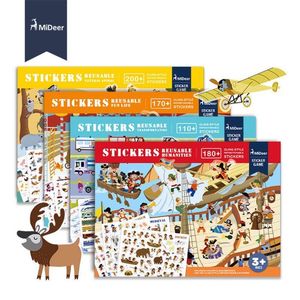MiDeer Neue wiederverwendbare Aufkleber-Buch-Gamepad-Sammlung für Kinder, Lernspielzeug für LJ201019